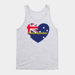 Mount Gambier SA Australia Australian Flag Heart Tank Top
